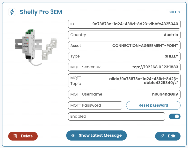 Shelly Data Source in AIIDA UI