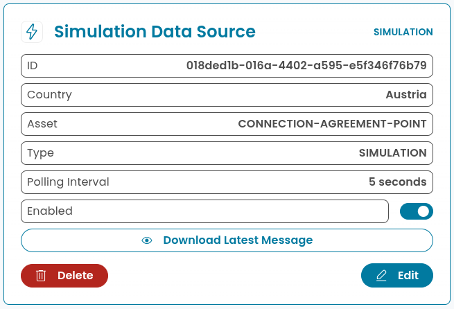 Simulation Data Source