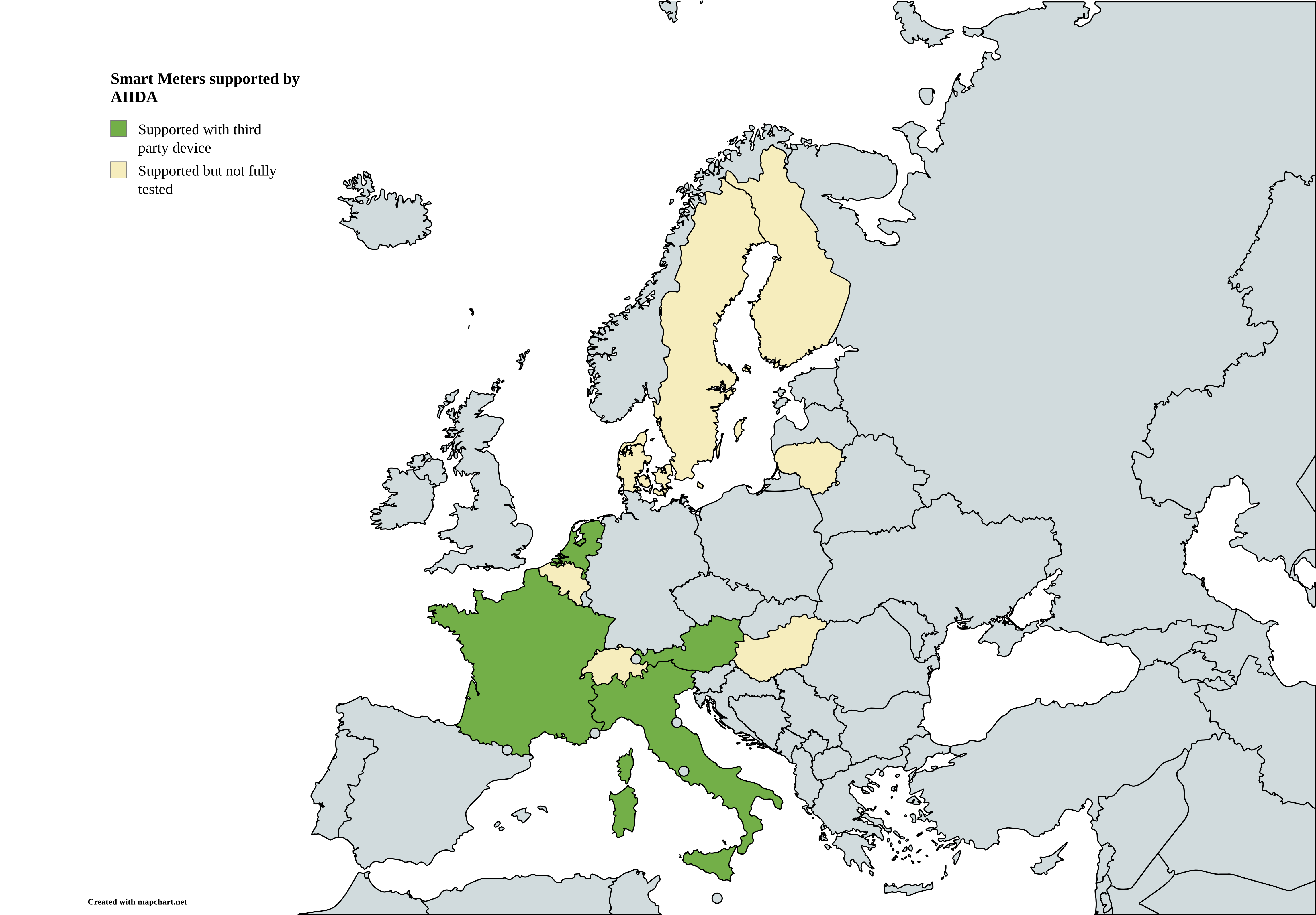 Supported Smart Meters Map