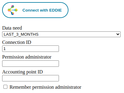 Screenshot of the demo button page